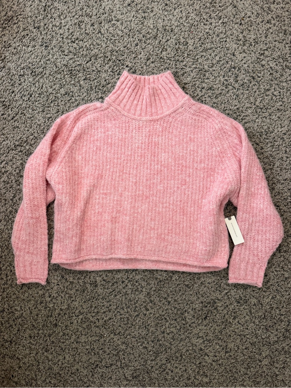 Anthropologie NWT Pilcro Pink Ribbed Mock Neck Sweater